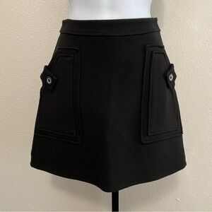 Maeve Black A-Line Cargo Pocket Mini Skirt XXS Y2K Skater Streetwear Grunge Punk